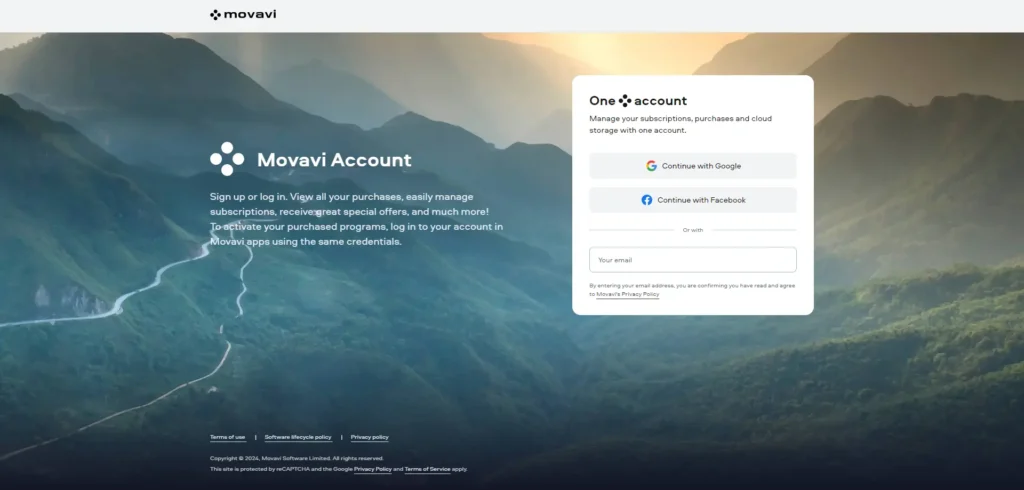 Movavi Picverse Account setup Sign up