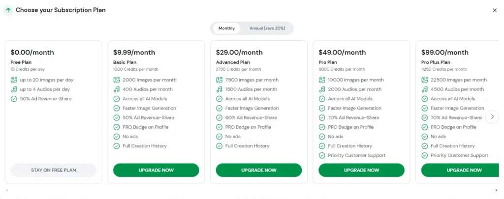 LimeWire Subscription Plan Monthly