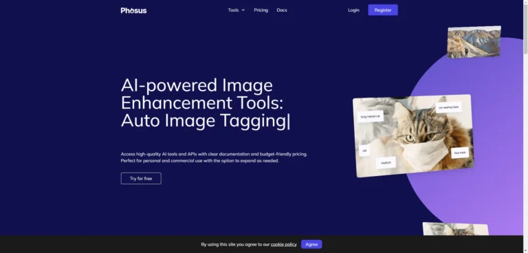 Phosus Homepage - AI Image Enhancer