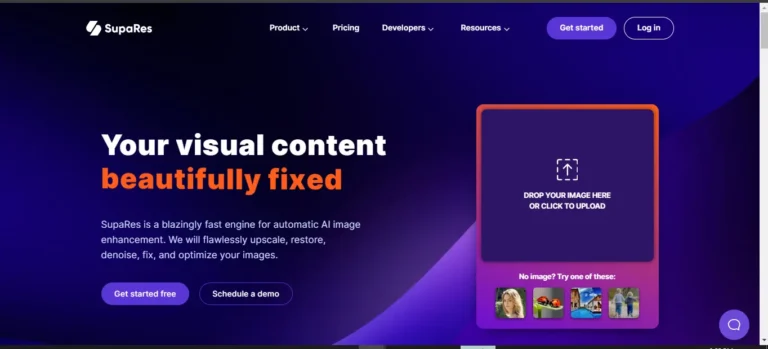 SupaRes AI Homepage Desktop - Image Enhancer