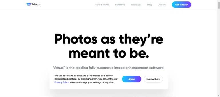 Viesus Dekstop Homepage - Image Enhacement via AI