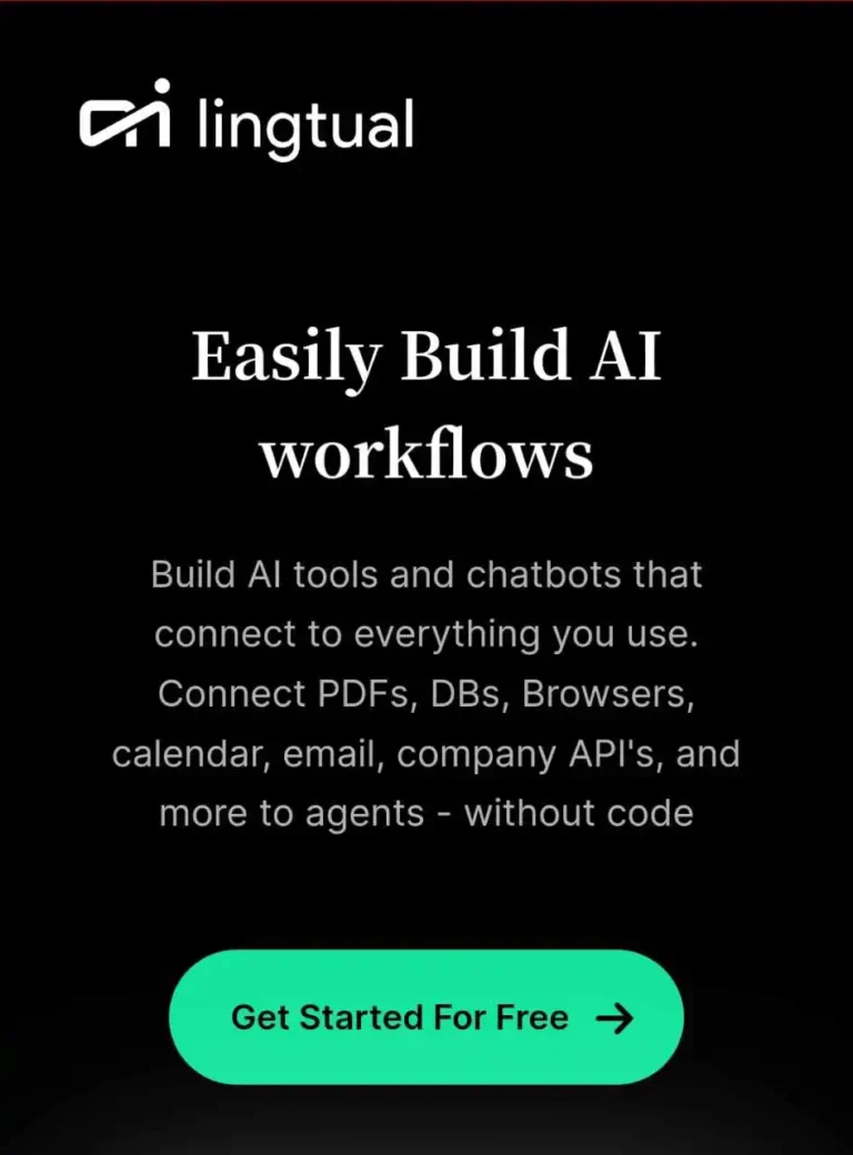 Lingtual AI Mobile Homepage - Work Assistant