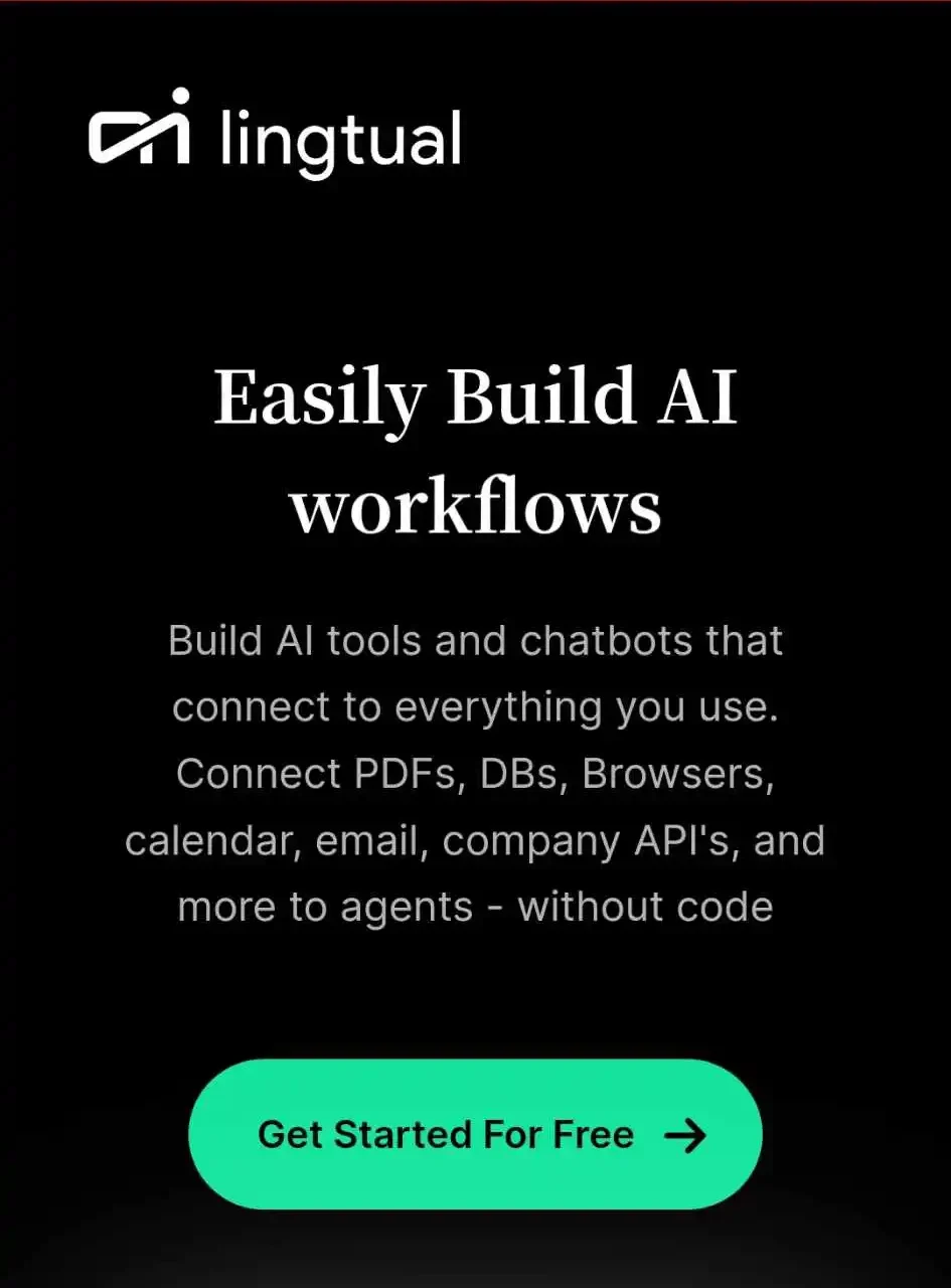 Lingtual AI Mobile Homepage - Work Assistant