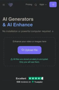 Neural Love Homepage Mobile - Image Enhancer