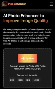 Pics Enhancer Mobile - Image Enhancement AI tool