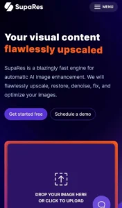 SupaRes AI Homepage - Image Enhancer